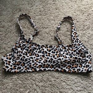 Cheetah print bikini top
